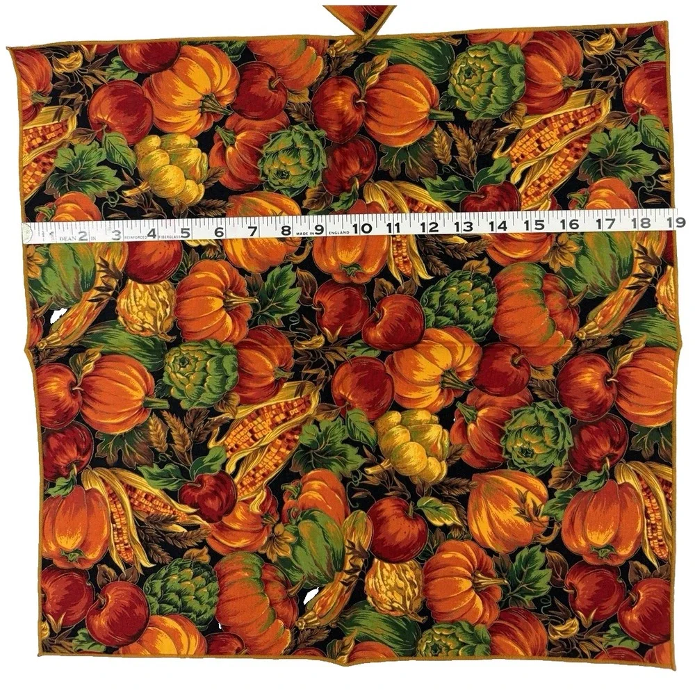 Thanksgiving or Fall Country Harvest Cloth Table Napkins Lot of 10 NEW